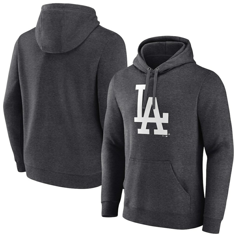 Charcoal Los Angeles Dodgers Monochrome Pullover Hoodie