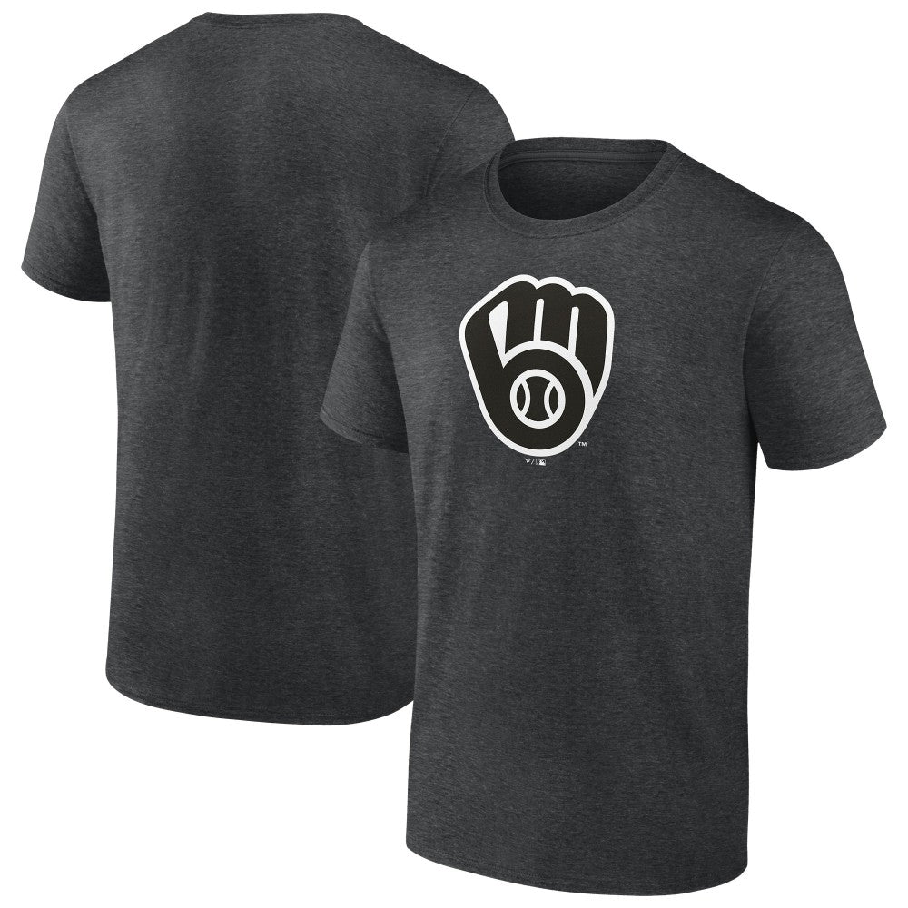 Charcoal Milwaukee Brewers Monochrome T-Shirt
