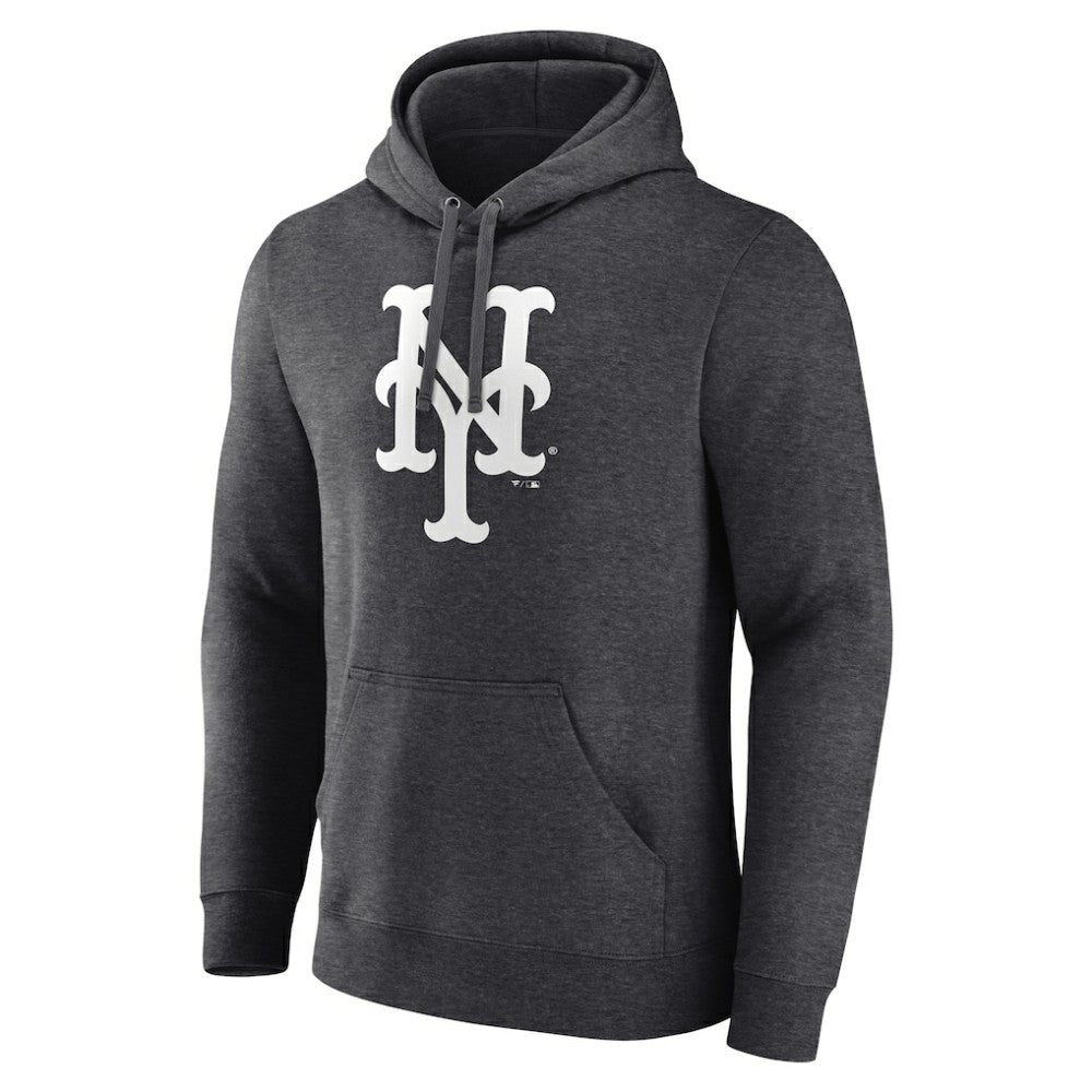 Charcoal New York Mets Monochrome Pullover Hoodie