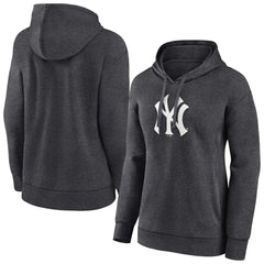Charcoal New York Yankees Women's Monochrome Pullover Hoodie