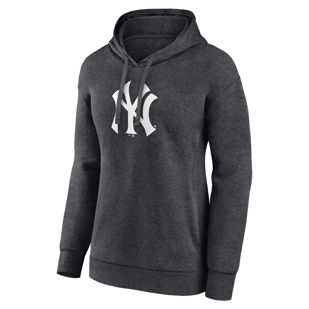 Charcoal New York Yankees Women's Monochrome Pullover Hoodie