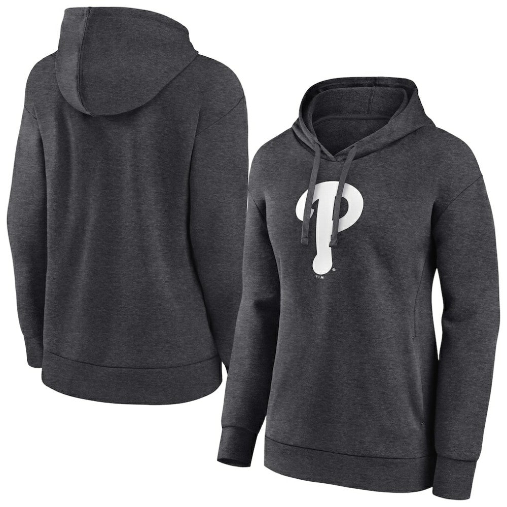 Charcoal Philadelphia Phillies Women's Monochrome Pullover Hoodie