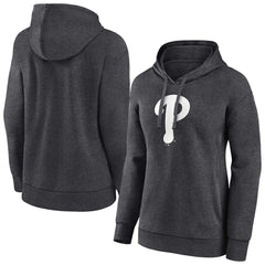 Charcoal Philadelphia Phillies Women's Monochrome Pullover Hoodie