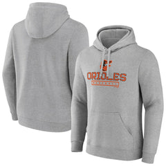 Gray Baltimore Orioles Evanston Stencil Pullover Hoodie