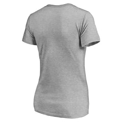 Gray Baltimore Orioles Women's Evanston Stencil V-Neck T-Shirt