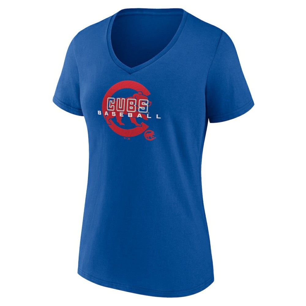 Royal Chicago Cubs Women's Stellar V-Neck T-Shirt
