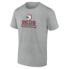 Heather Gray Cincinnati Reds Evanston Stencil T-Shirt
