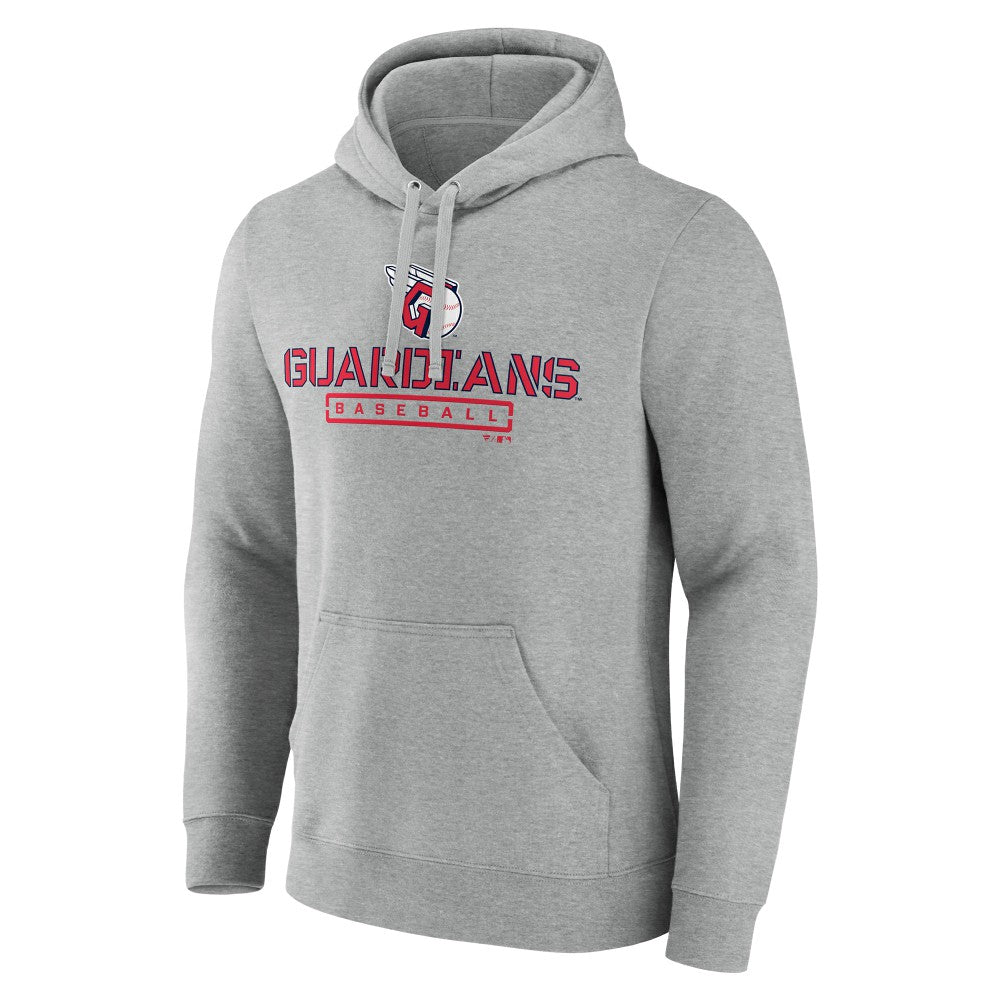 Gray Cleveland Guardians Evanston Stencil Pullover Hoodie