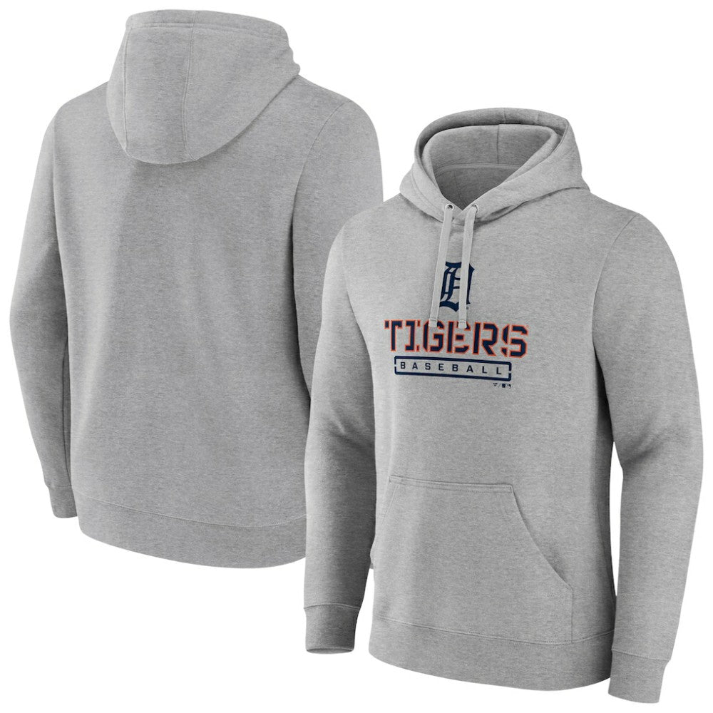 Gray Detroit Tigers Evanston Stencil Pullover Hoodie