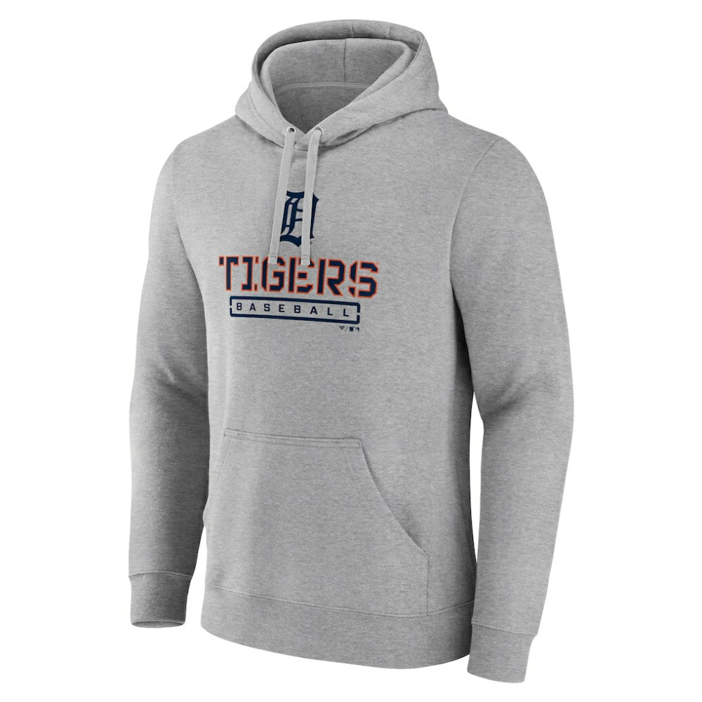 Gray Detroit Tigers Evanston Stencil Pullover Hoodie