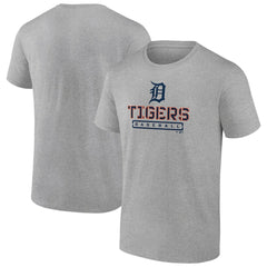 Heather Gray Detroit Tigers Evanston Stencil T-Shirt