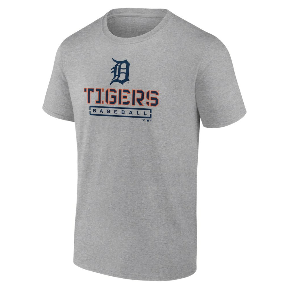 Heather Gray Detroit Tigers Evanston Stencil T-Shirt