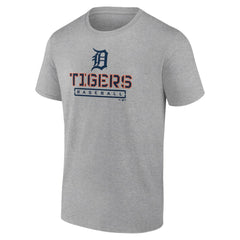 Heather Gray Detroit Tigers Evanston Stencil T-Shirt