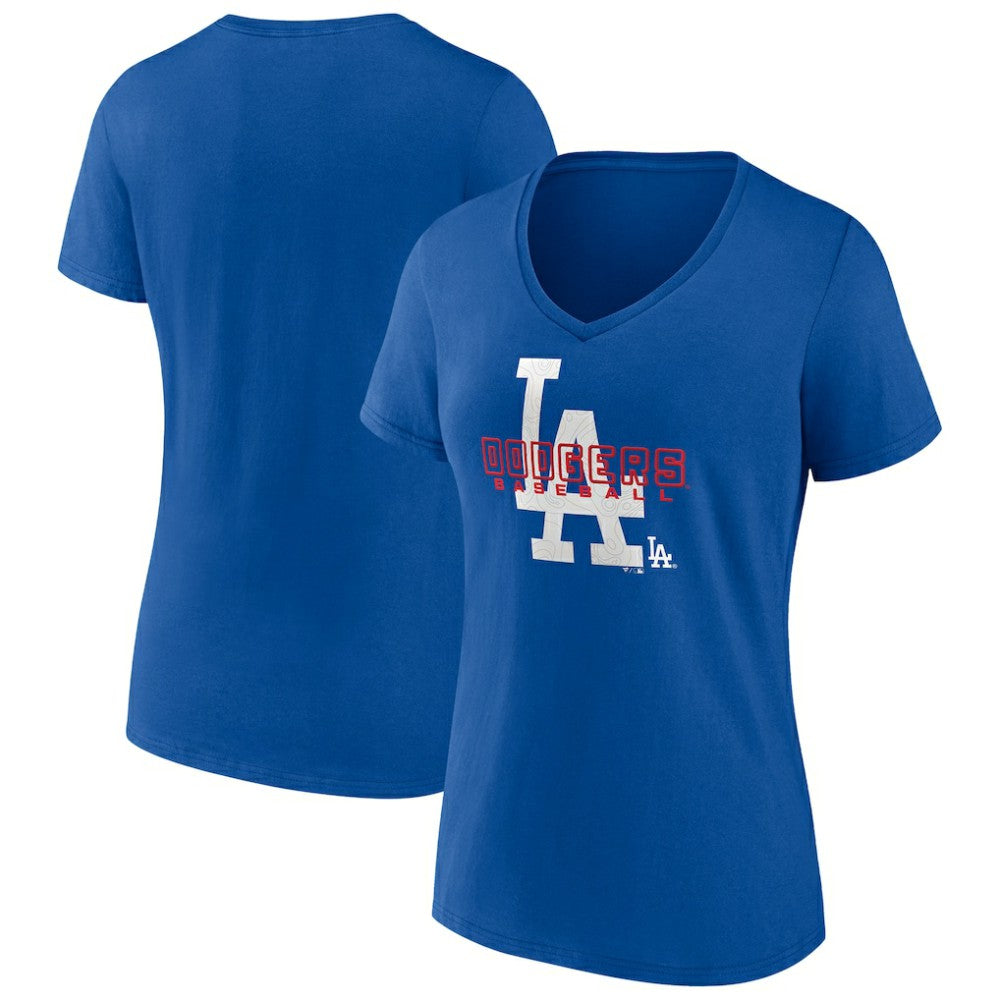 Royal Los Angeles Dodgers Women's Stellar V-Neck T-Shirt