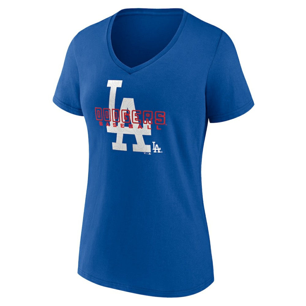 Royal Los Angeles Dodgers Women's Stellar V-Neck T-Shirt