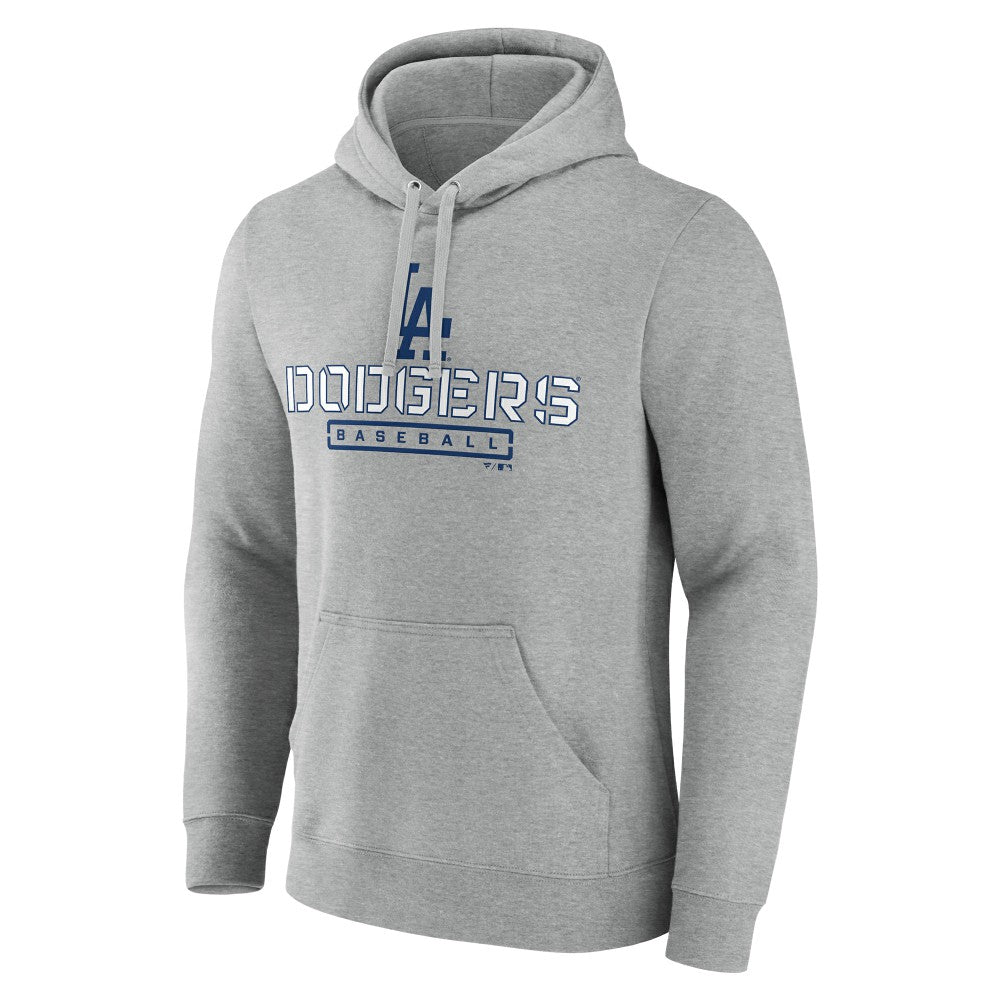 Gray Los Angeles Dodgers Evanston Stencil Pullover Hoodie
