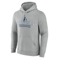 Gray Los Angeles Dodgers Evanston Stencil Pullover Hoodie