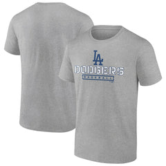 Heather Gray Los Angeles Dodgers Evanston Stencil T-Shirt