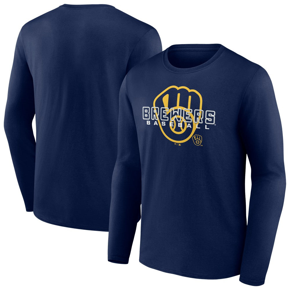 Navy Milwaukee Brewers Stellar Long Sleeve T-Shirt