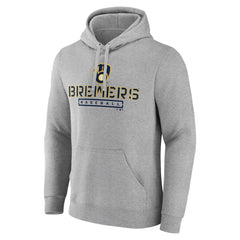 Gray Milwaukee Brewers Evanston Stencil Pullover Hoodie