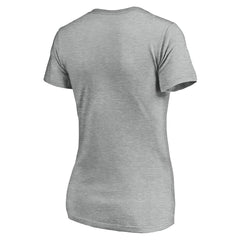 Gray Milwaukee Brewers Women's Evanston Stencil V-Neck T-Shirt
