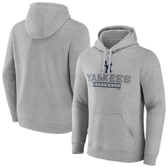 Gray New York Yankees Evanston Stencil Pullover Hoodie
