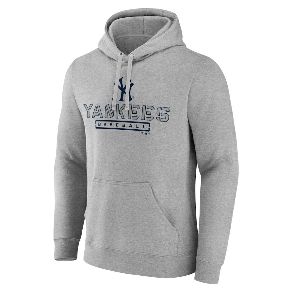 Gray New York Yankees Evanston Stencil Pullover Hoodie