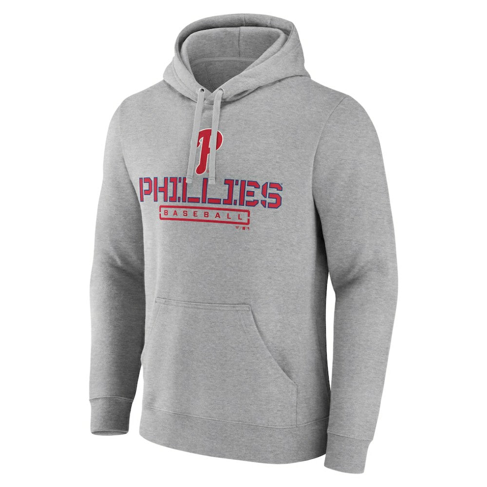 Gray Philadelphia Phillies Evanston Stencil Pullover Hoodie