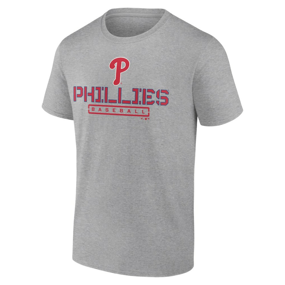 Heather Gray Philadelphia Phillies Evanston Stencil T-Shirt
