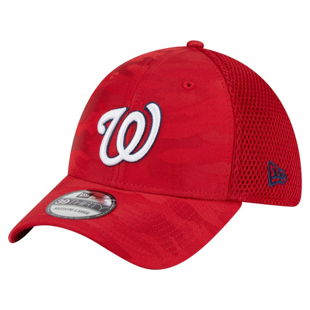 Red Washington Nationals New Era Subtle Camo 39THIRTY Flex Hat