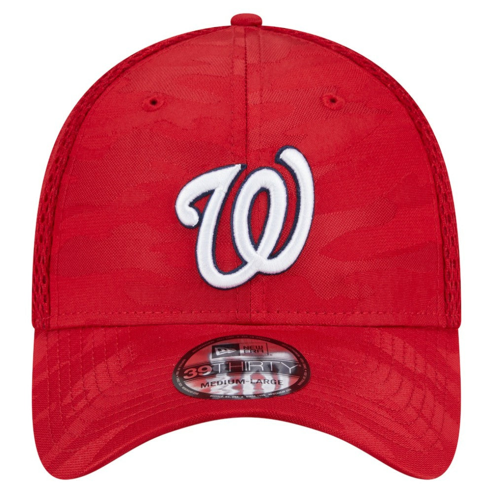 Red Washington Nationals New Era Subtle Camo 39THIRTY Flex Hat