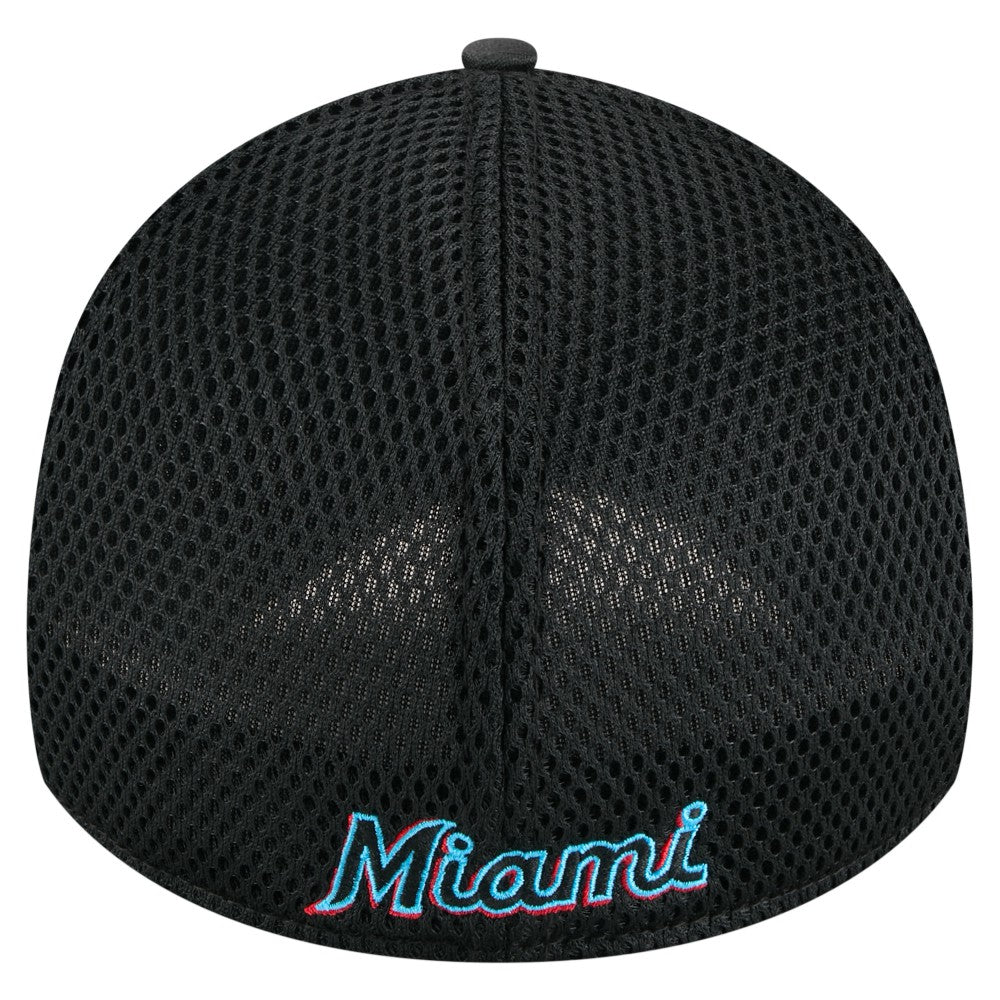 Black Miami Marlins New Era Subtle Camo 39THIRTY Flex Hat