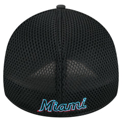 Black Miami Marlins New Era Subtle Camo 39THIRTY Flex Hat