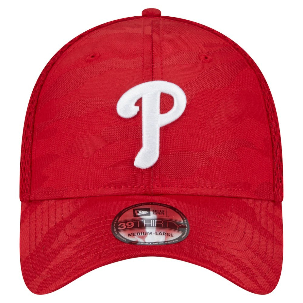 Red Philadelphia Phillies New Era Subtle Camo 39THIRTY Flex Hat