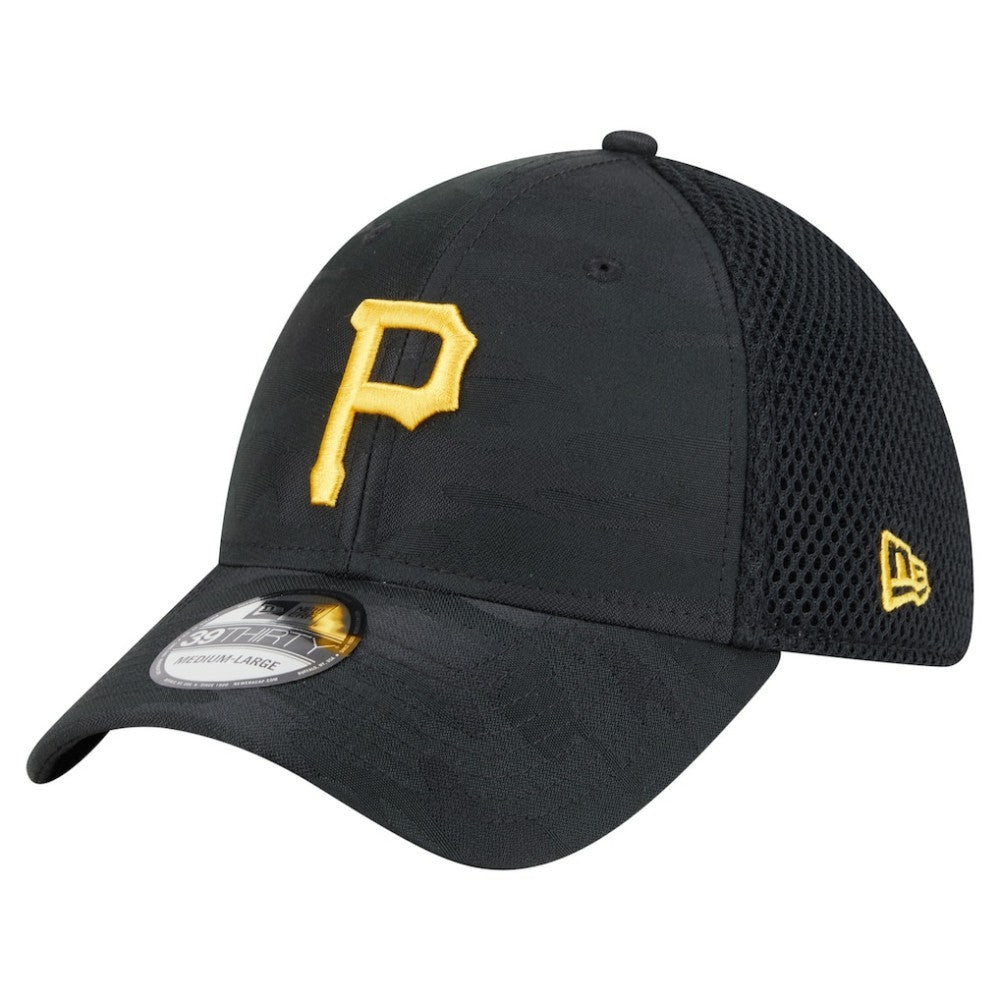 Black Pittsburgh Pirates New Era Subtle Camo 39THIRTY Flex Hat