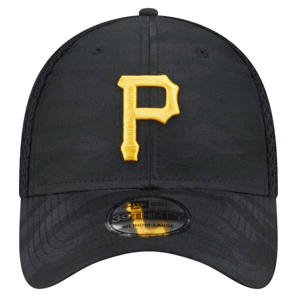 Black Pittsburgh Pirates New Era Subtle Camo 39THIRTY Flex Hat