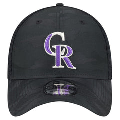 Black Colorado Rockies New Era Subtle Camo 39THIRTY Flex Hat