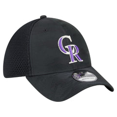 Black Colorado Rockies New Era Subtle Camo 39THIRTY Flex Hat