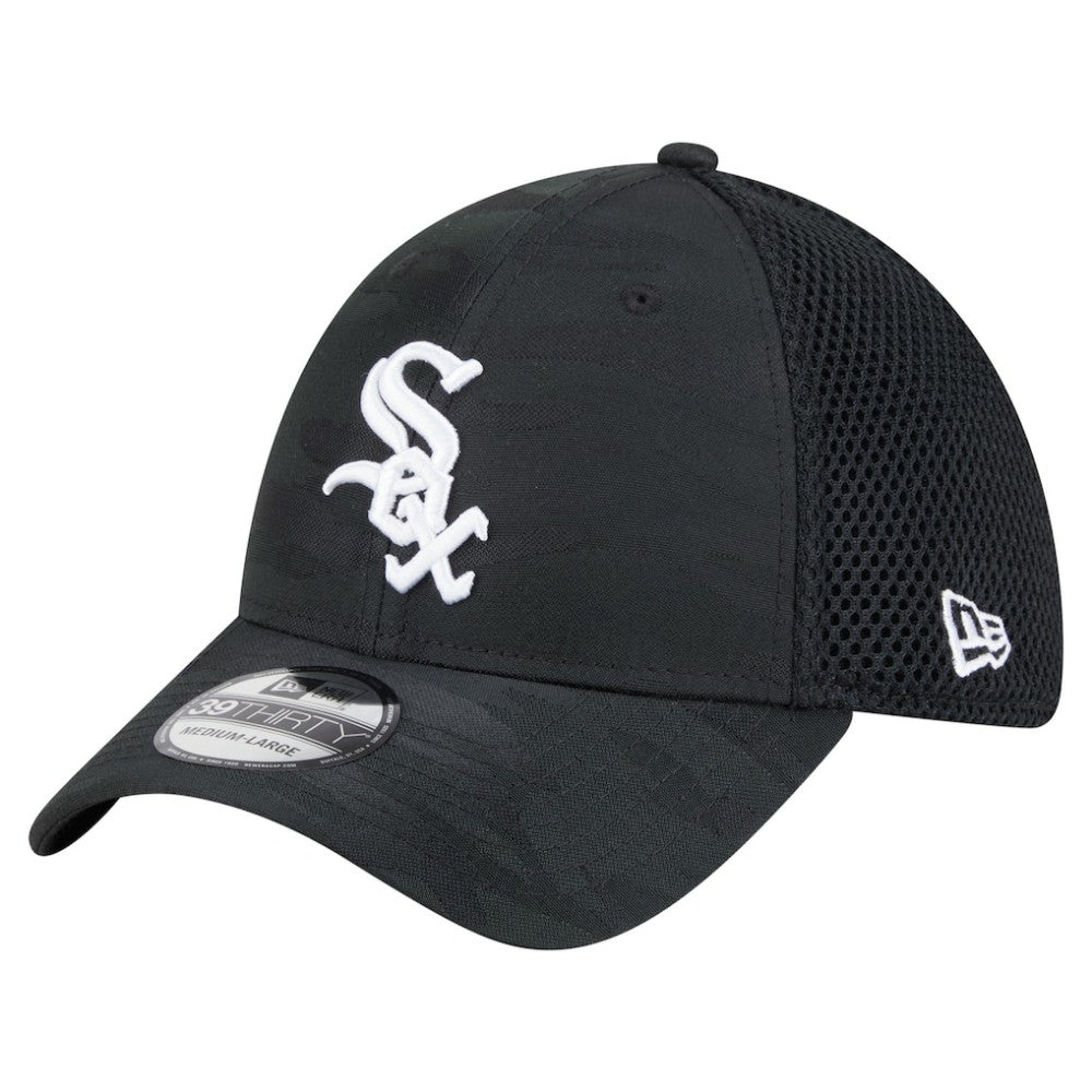 Black Chicago White Sox New Era Subtle Camo 39THIRTY Flex Hat