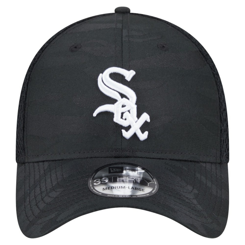 Black Chicago White Sox New Era Subtle Camo 39THIRTY Flex Hat