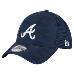 Navy Atlanta Braves New Era Subtle Camo 39THIRTY Flex Hat