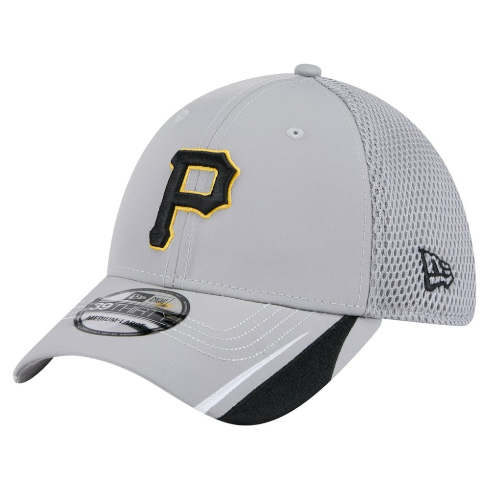 Gray Pittsburgh Pirates New Era Linear 39THIRTY Flex Hat