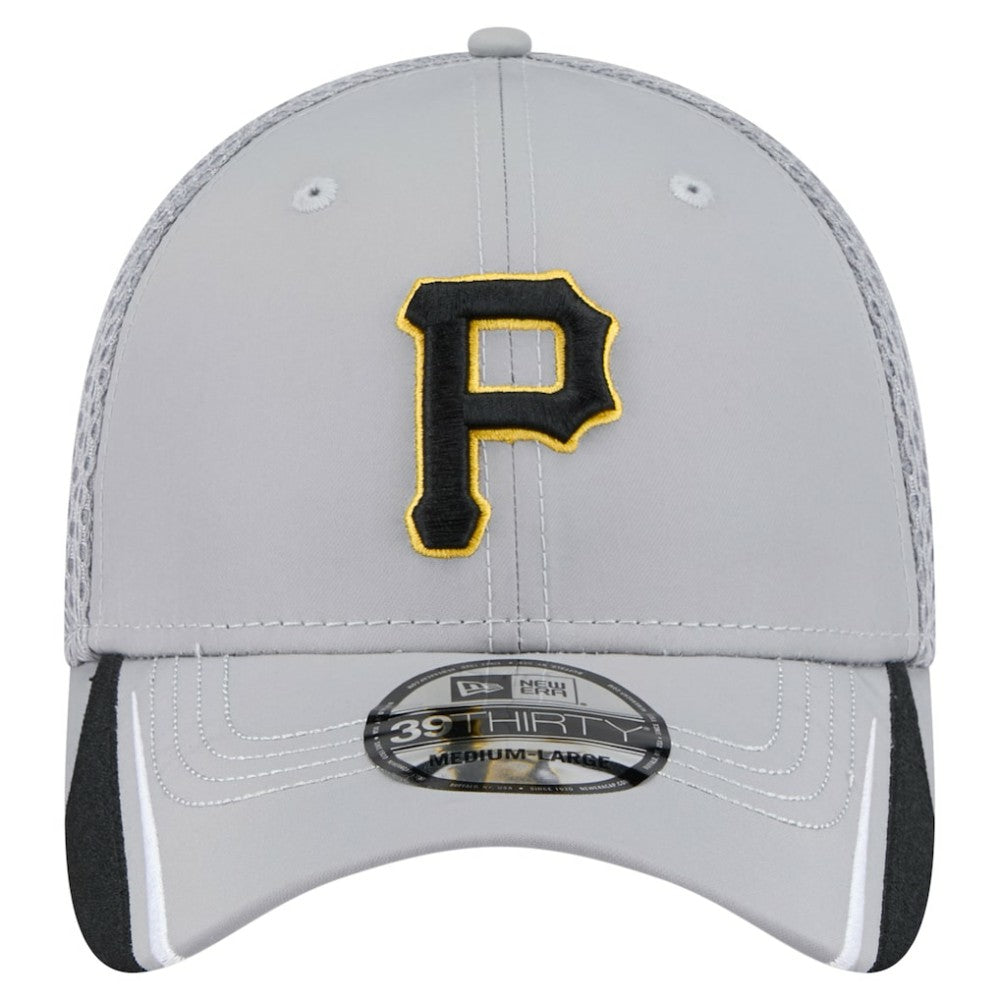 Gray Pittsburgh Pirates New Era Linear 39THIRTY Flex Hat