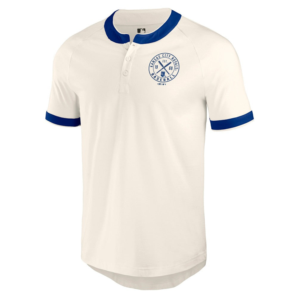 White Kansas City Royals Darius Rucker Collection by Fanatics Henley Raglan T-Shirt