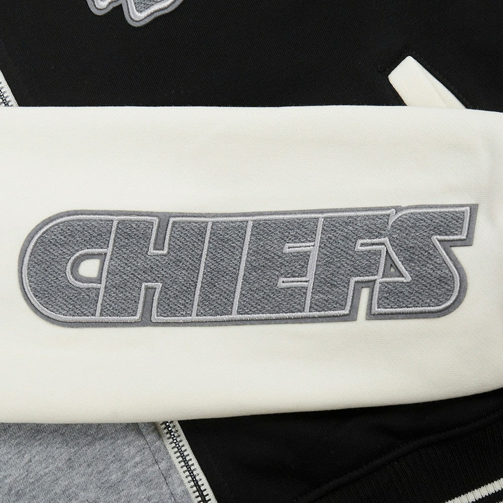 Pro Standard Women's Reverse French Terry Colorblock Full-Zip Hoodie - Kansas City Chiefs Hoodies