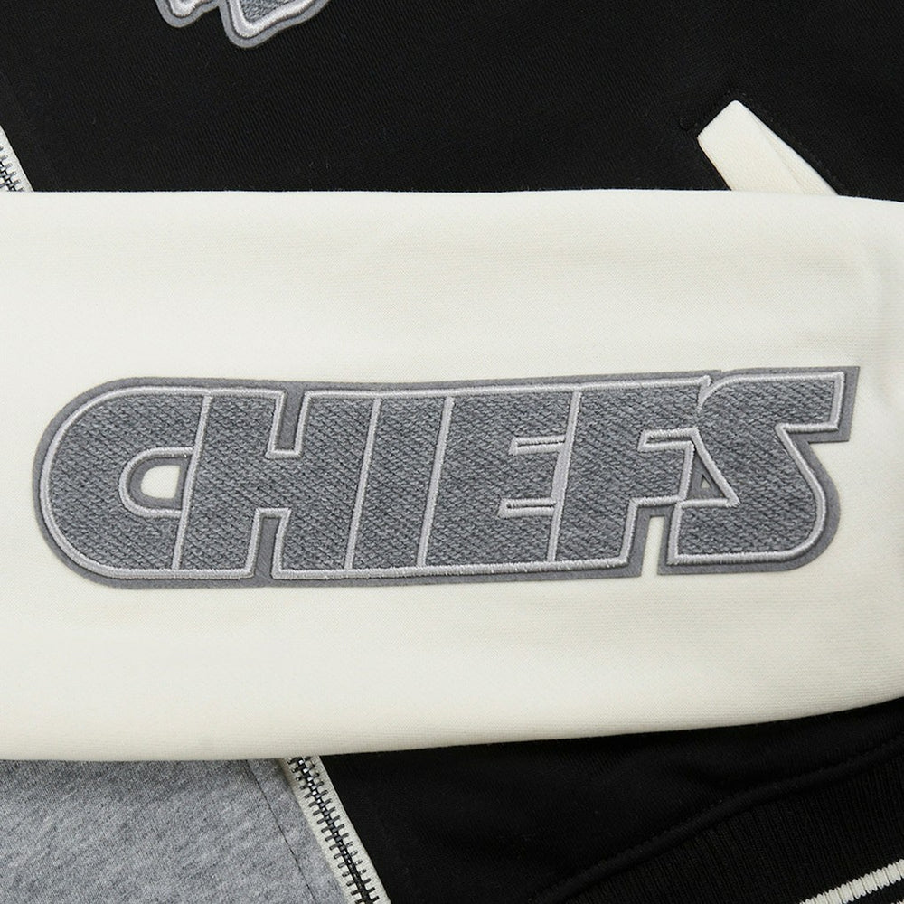 Pro Standard Women's Reverse French Terry Colorblock Full-Zip Hoodie - Kansas City Chiefs Hoodies