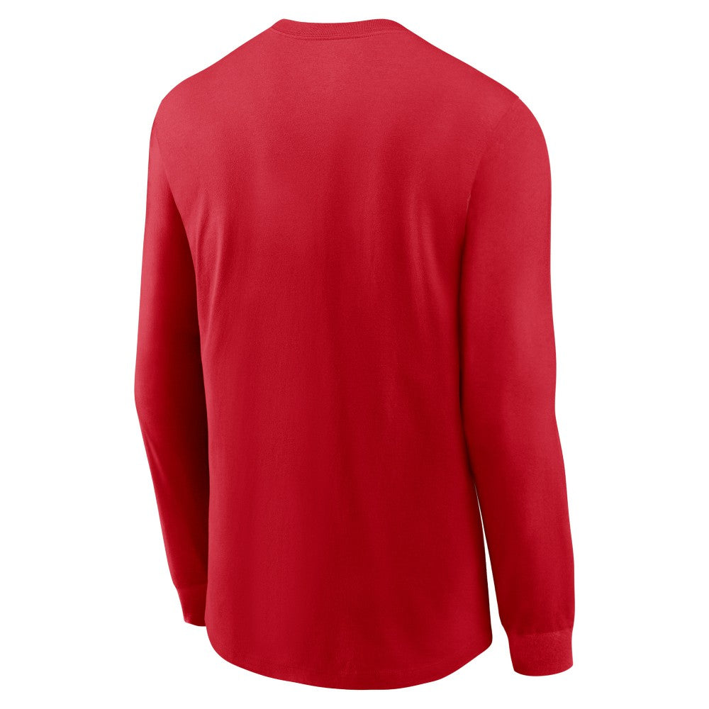 Red Cincinnati Reds Nike Local Logo Swoosh Lockup Long Sleeve T-Shirt