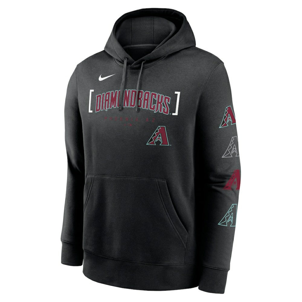 Black Arizona Diamondbacks Nike Club Stack Pullover Hoodie