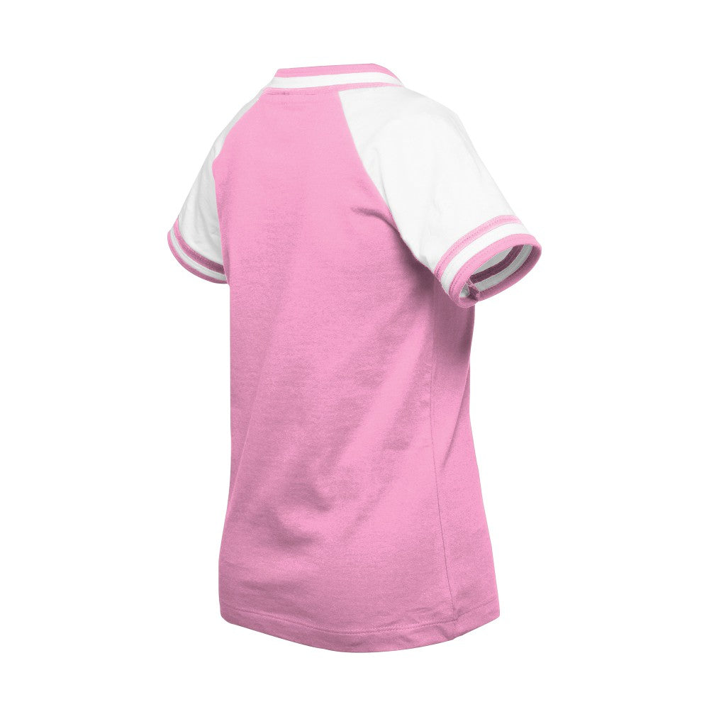 Pink Minnesota Twins New Era Girls Youth Mommy & Me Raglan V-Neck T-Shirt