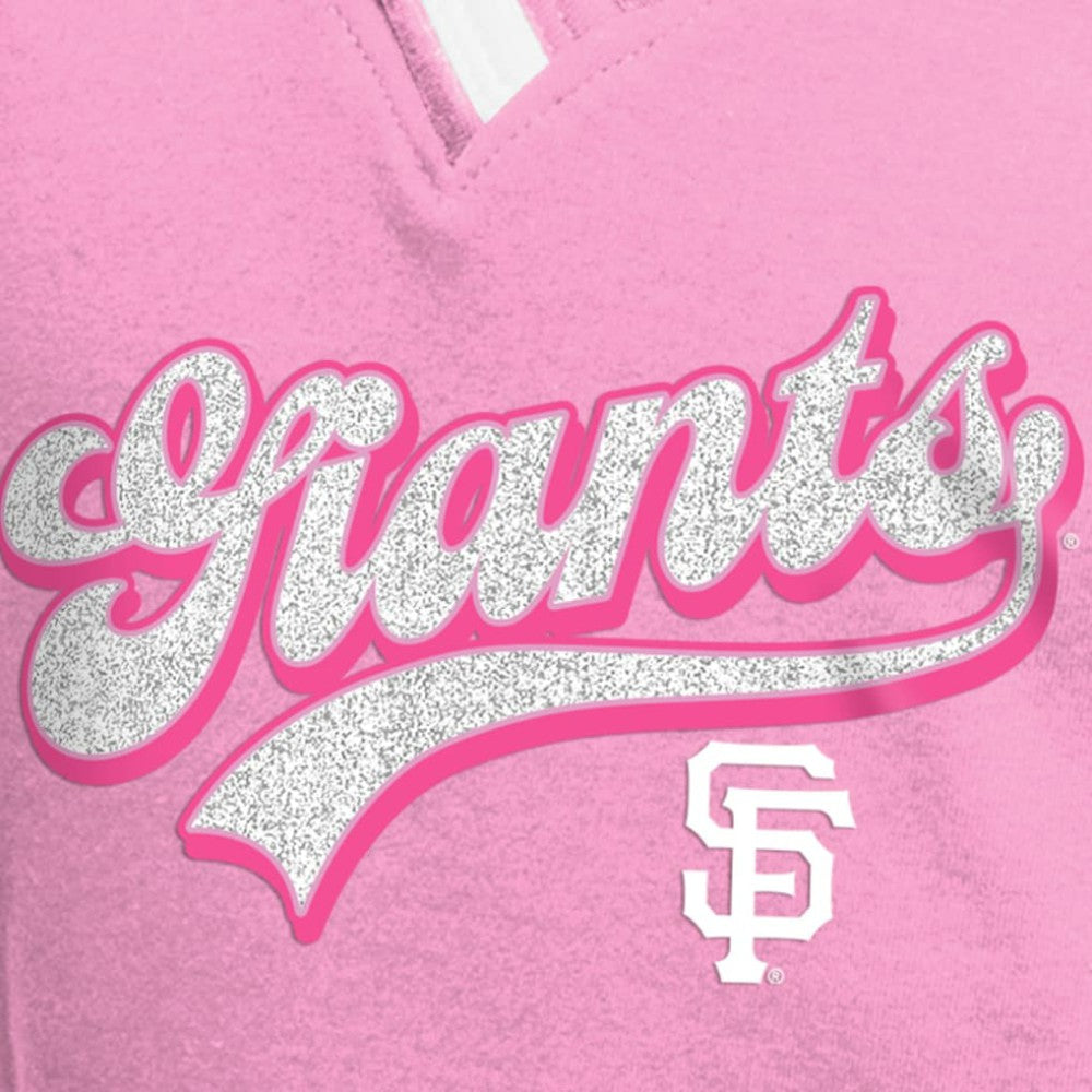 Pink San Francisco Giants New Era Girls Youth Mommy & Me Raglan V-Neck T-Shirt